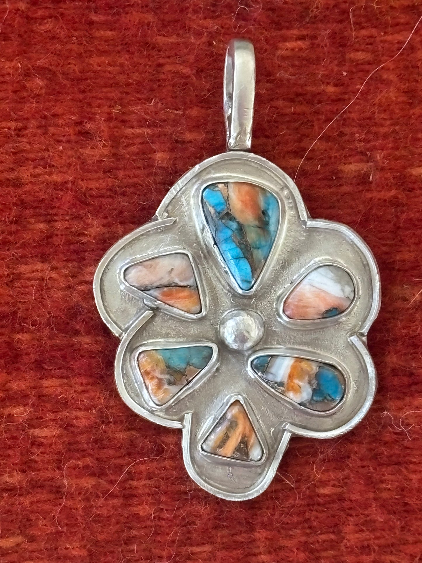 Turquoise and Spiny Oyster Pendant