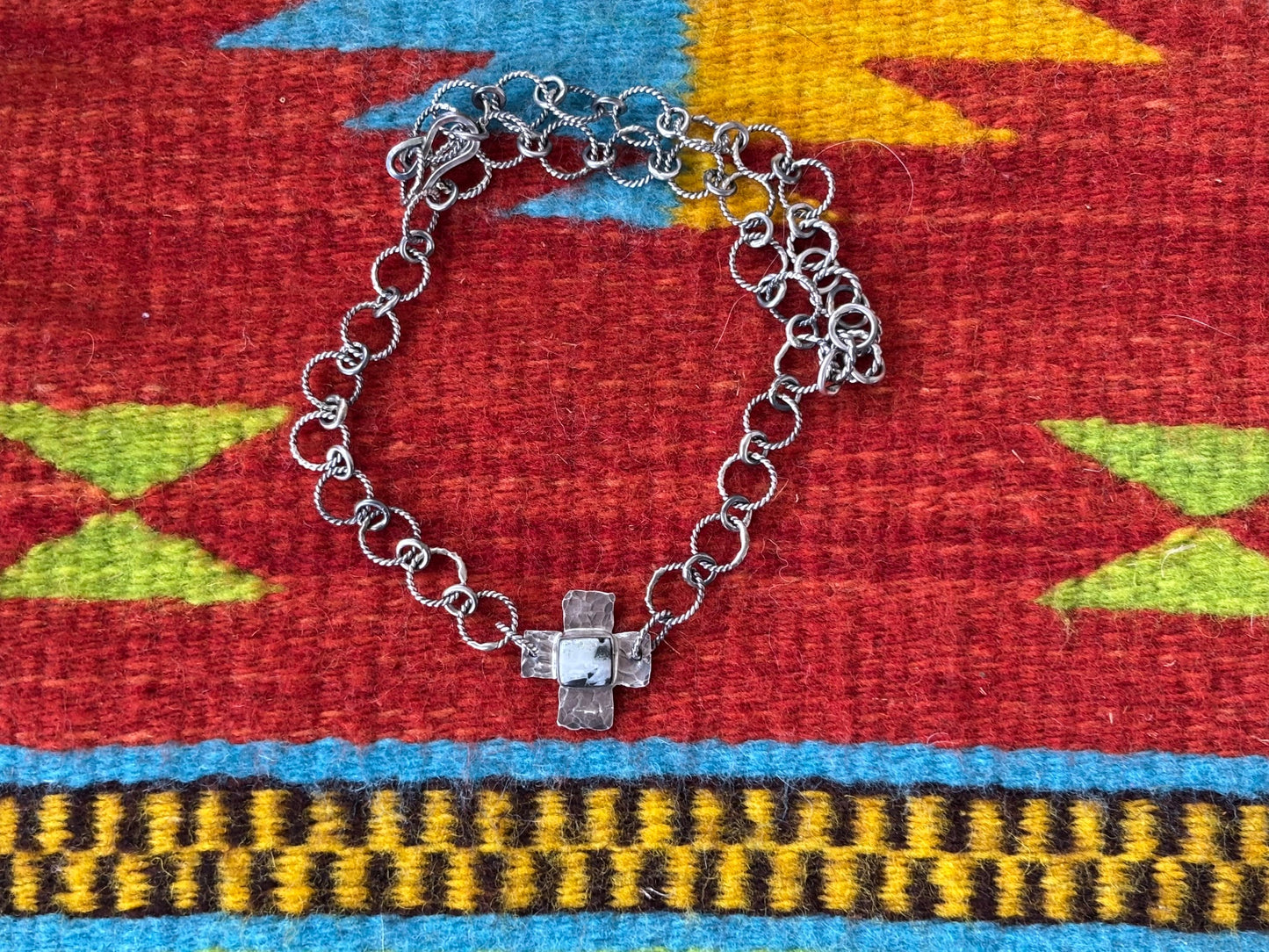 Sterling Silver and WHite Buffalo Necklace