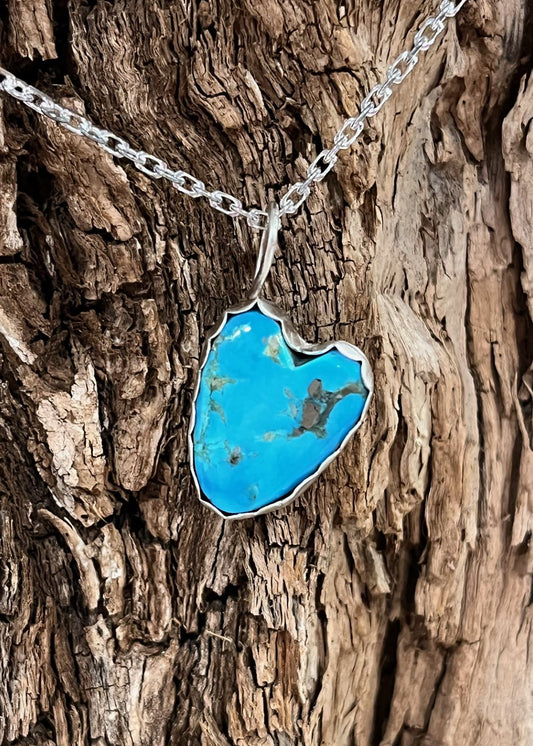 Kingman Turquoise Heart Necklace