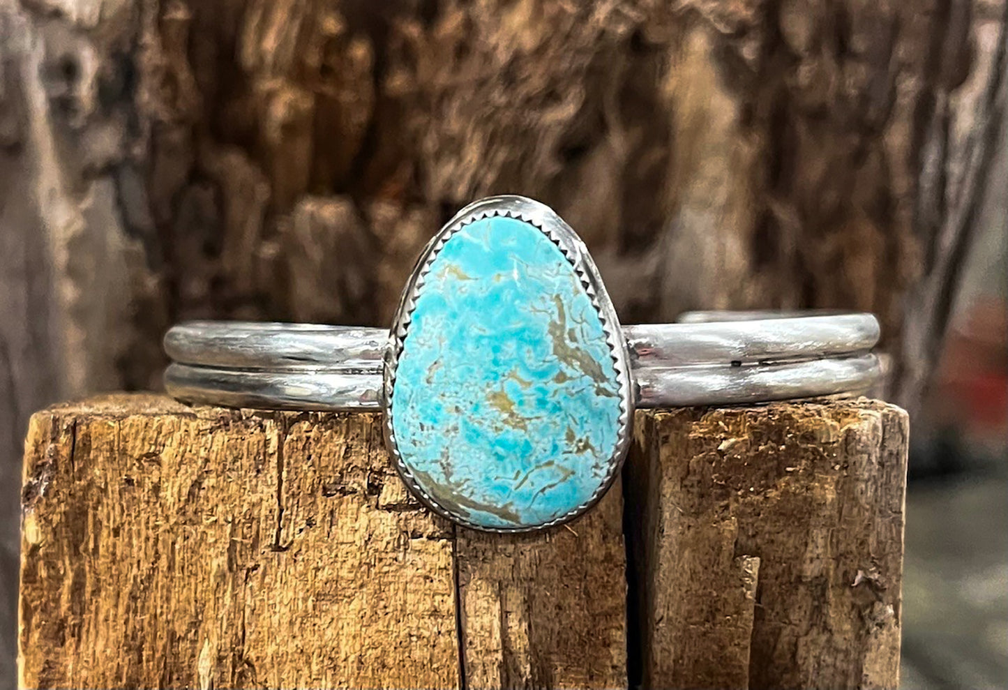 Turquoise and Sterling Silver Cuff