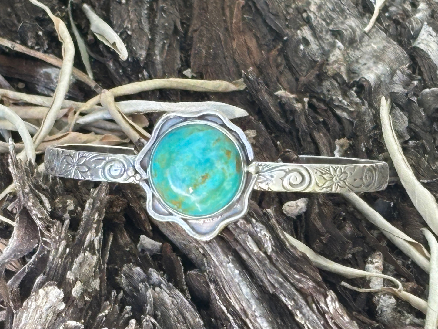 Turquoise and Sterling Silver Cuff