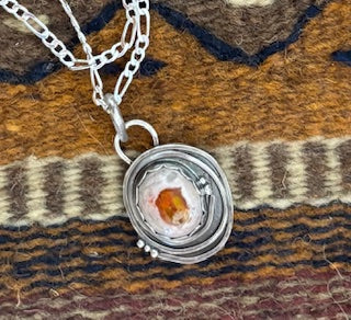 Mexican Fire Opal Necklace